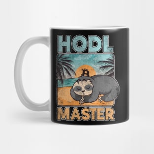 Hodl Master Funny Sloth Bitcoin Hodler BTC Gift Mug